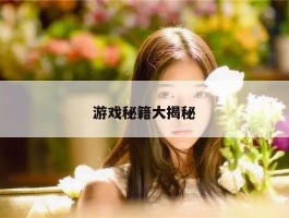 游戏秘籍大揭秘
