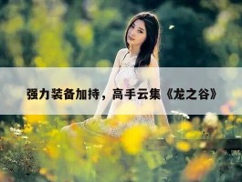 强力装备加持，高手云集《龙之谷》