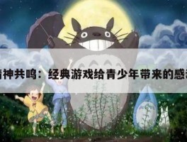 精神共鸣：经典游戏给青少年带来的感动