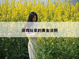 游戏玩家的黄金法则